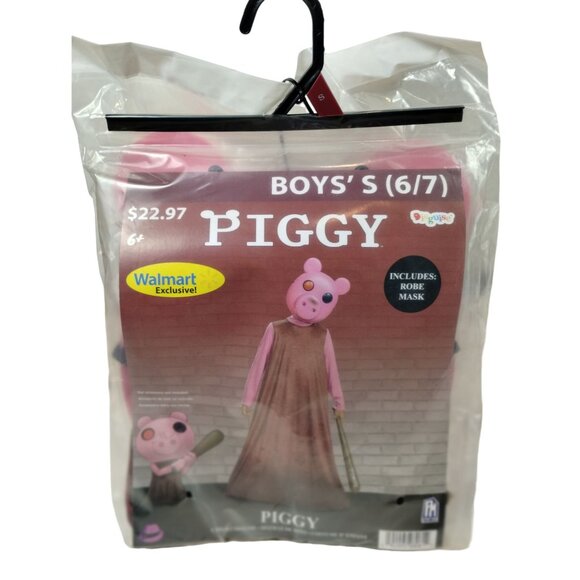 Boys 6 to 7 Five Nights at Freddys Piggy Robe and Mask Set Halloween Costume - Picture 2 of 9